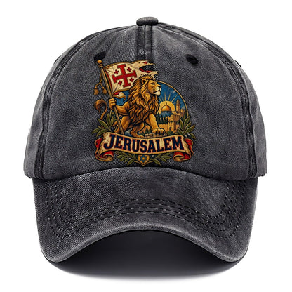 Lion With Jerusalem Banner Jerusalem Classic Cap – Graphite