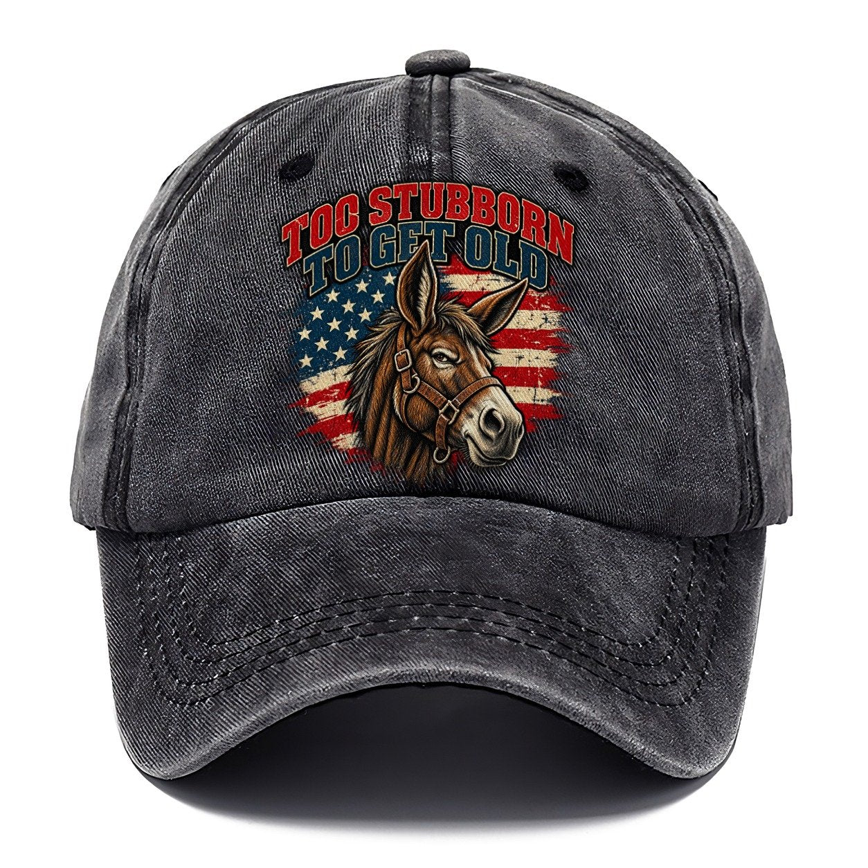 Too Stubborn To Get Old Old Man Strong Classic Cap – Graphite