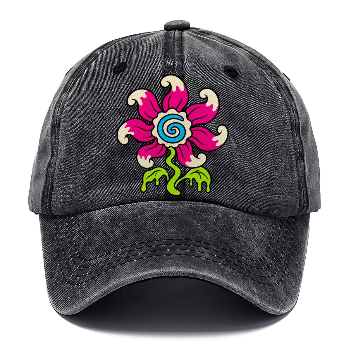 Swirl Tongue Flower Crazy Styles Classic Cap – Graphite