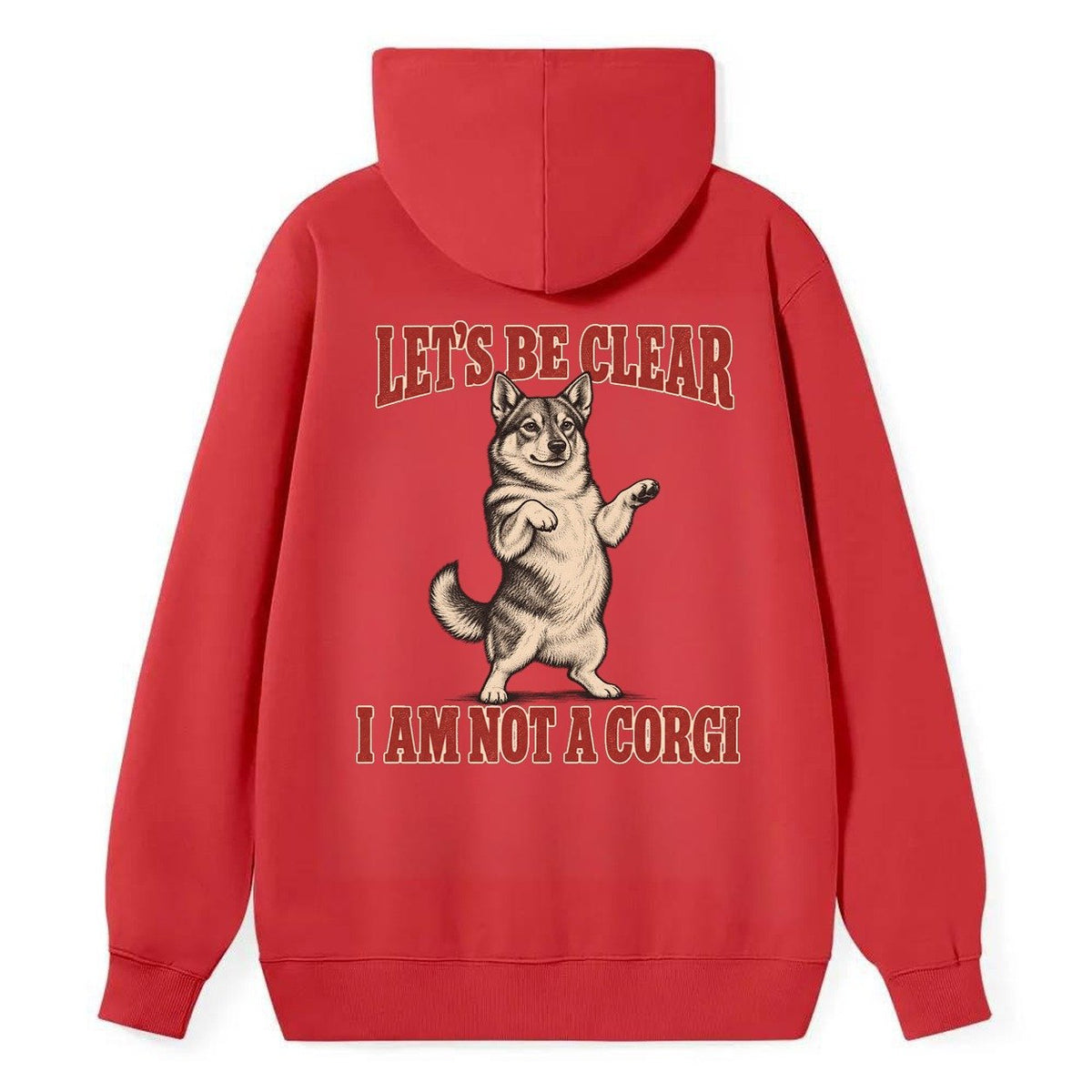 Swedish Vallhund Dog Declarations Classic Pullover Hoodie – Red