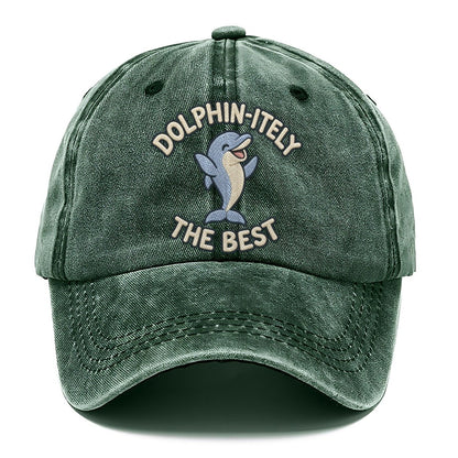 Dolphin Animal Puns Classic Cap – Forest Mist