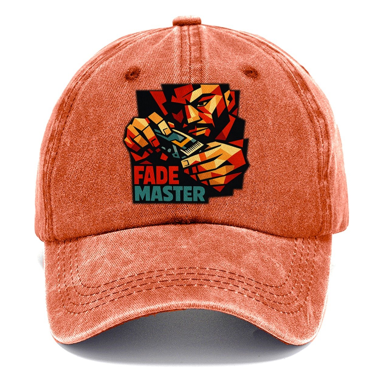 Close Up Barber's Hands Main Geometry Classic Cap – Terracotta Clay