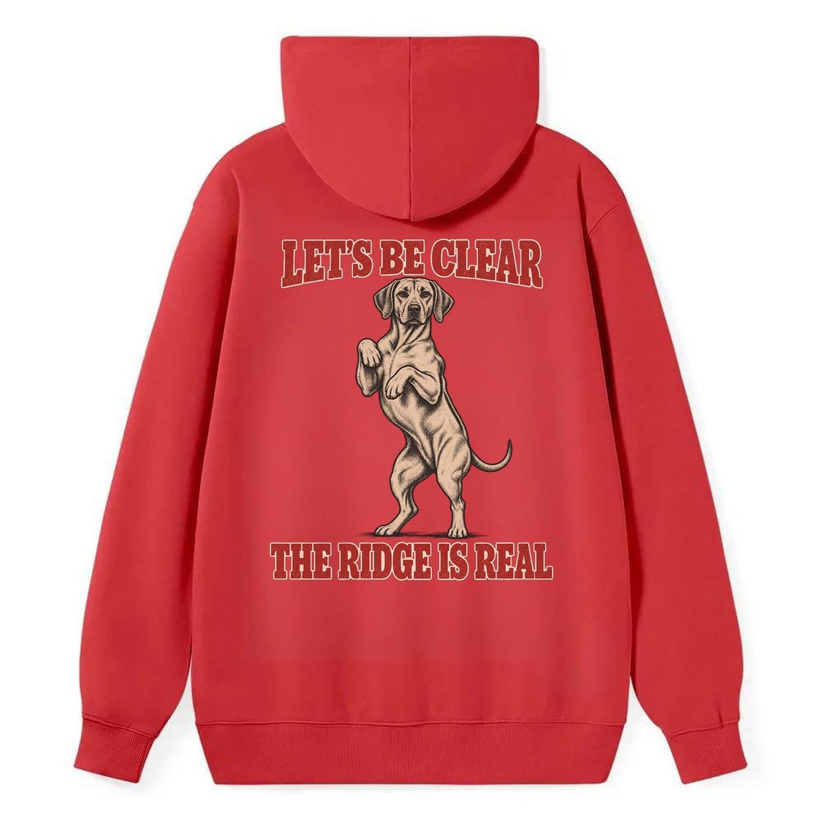 Rhodesian Ridgeback Dog Declarations Classic Pullover Hoodie – Red