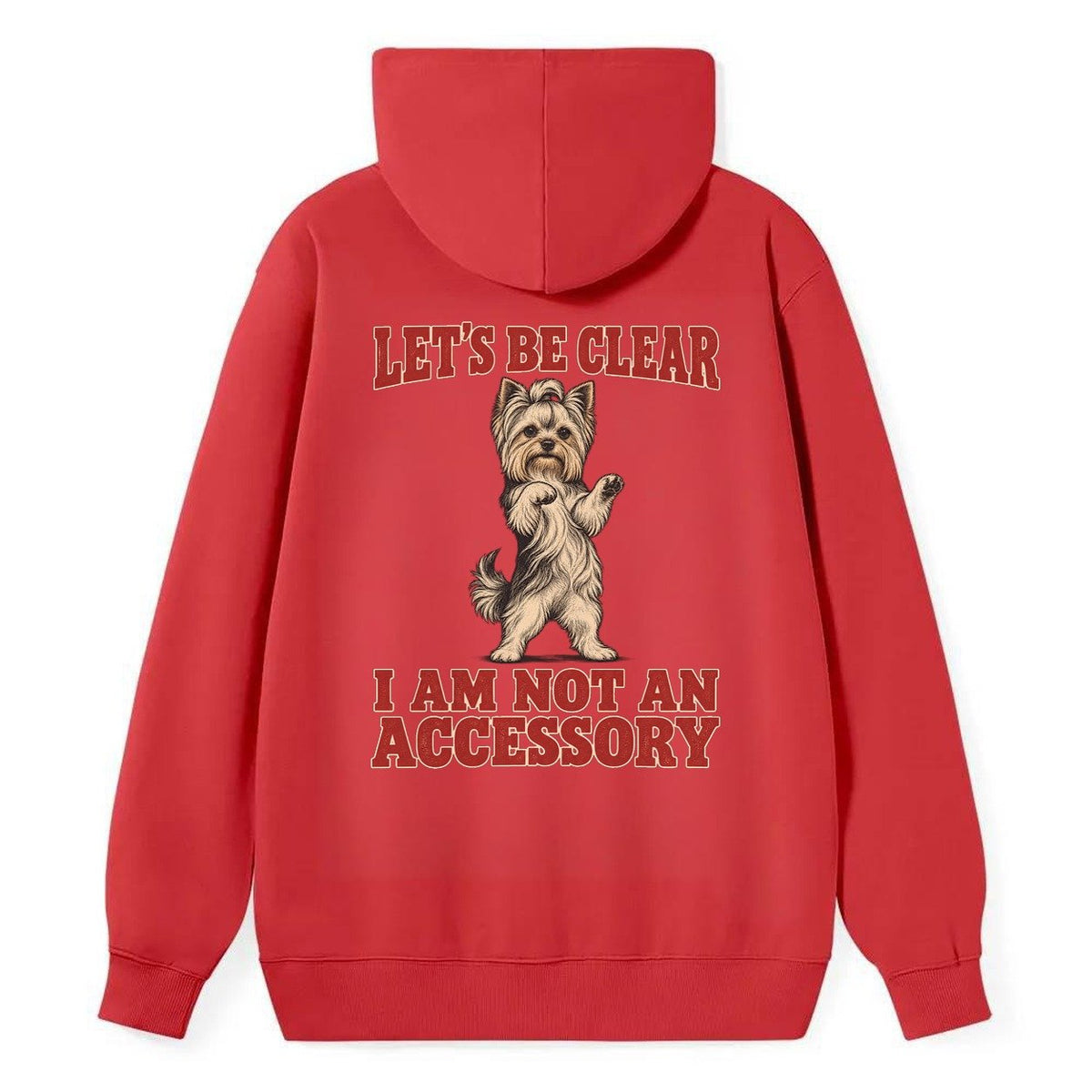 Yorkshire Terrier Dog Declarations Classic Pullover Hoodie – Red