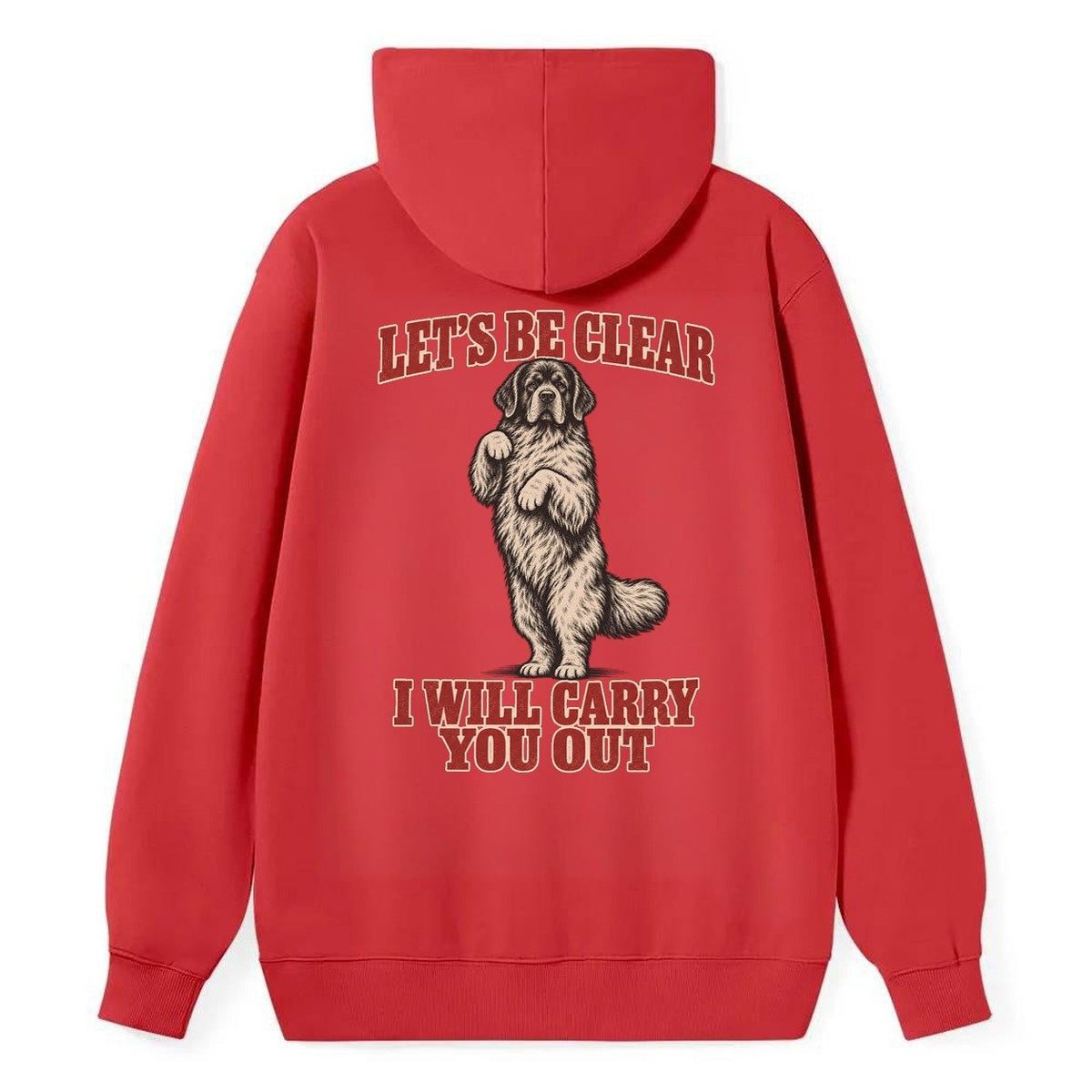 Newfoundland Dog Declarations Classic Pullover Hoodie – Red