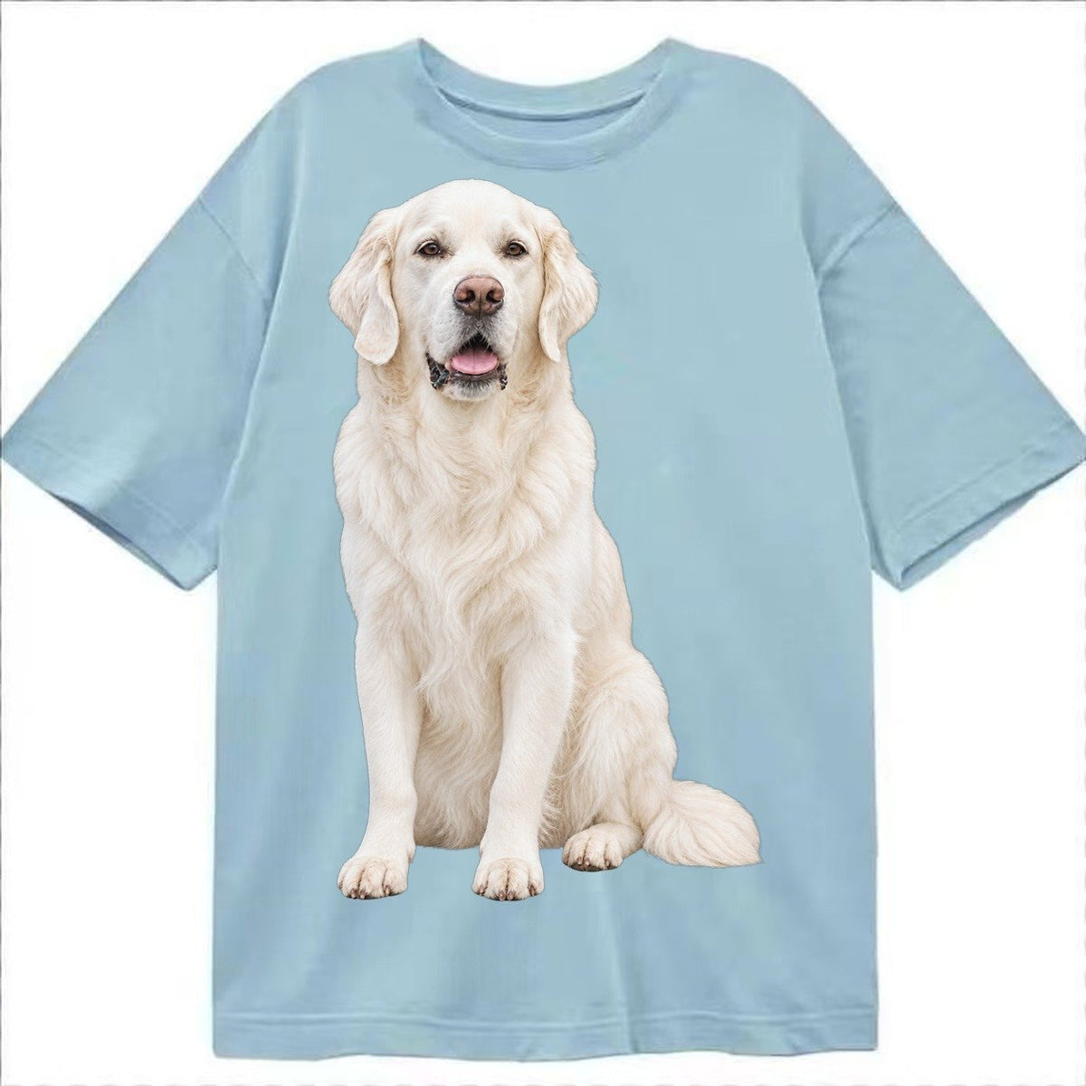 White English Cream Golden Retrievers Classic T-shirt – Light Blue