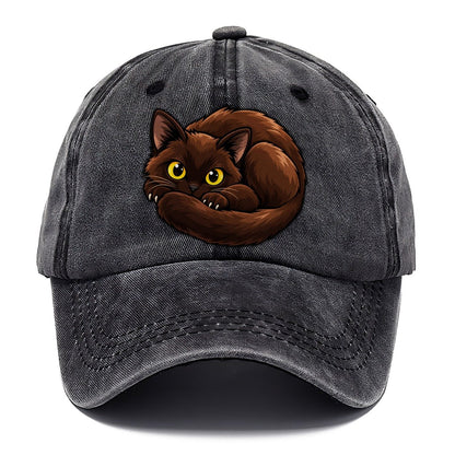 Burmese Curled Peeking Cats Classic Cap – Graphite