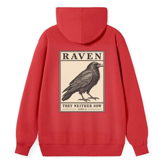 Raven Specimen Plate Creature Canticle Classic Pullover Hoodie – Red