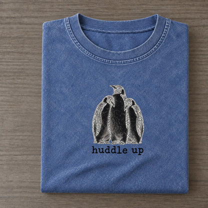 Huddle Up Collective Nouns Vintage T-shirt – Washed Blue