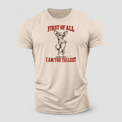 Chihuahua Dog Declarations Cotton T-Shirt – Sand