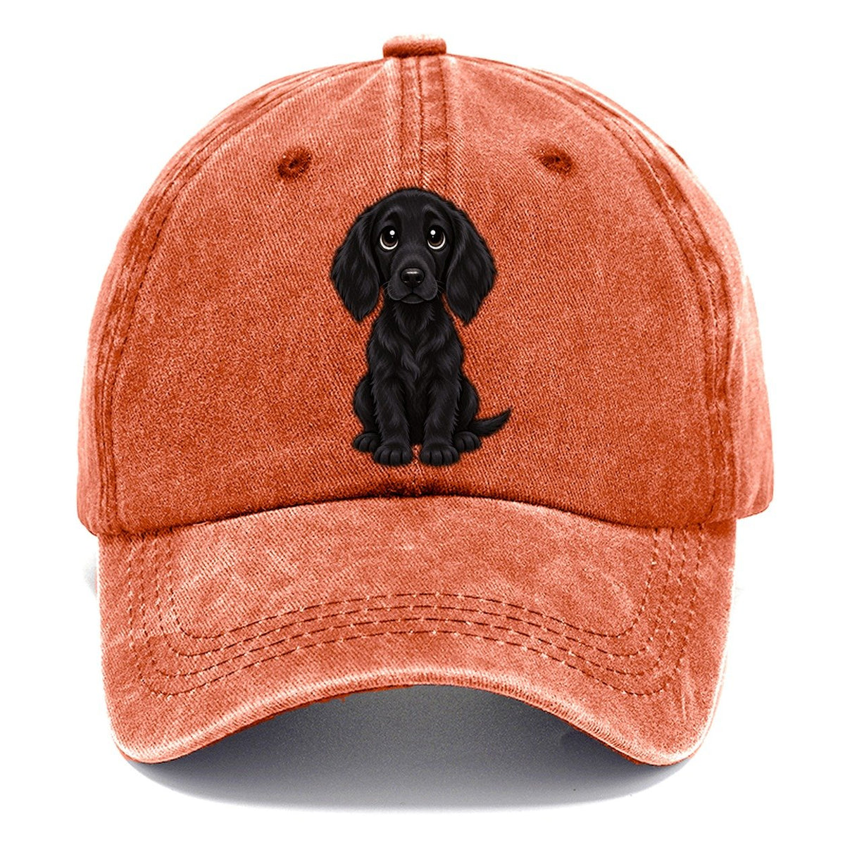 Flat Coated Retriever Sitting Sweetheart Classic Cap – Terracotta Clay