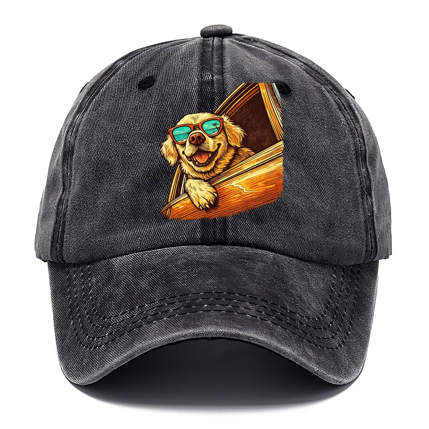 Golden Retriever Shades Road Trip Classic Cap – Graphite