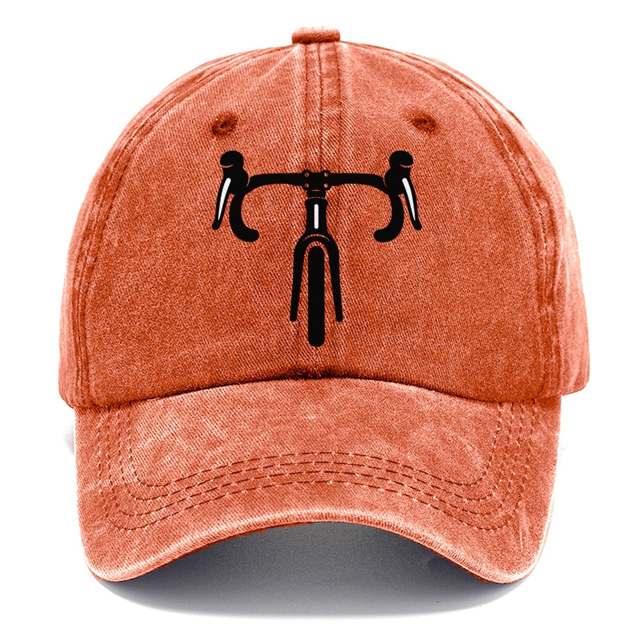Drop Bar Silhouette Cycling Life Classic Cap – Terracotta Clay