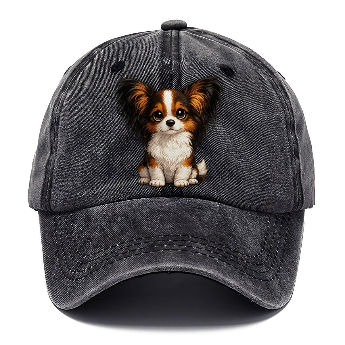 Papillon Sitting Sweetheart Classic Cap – Graphite