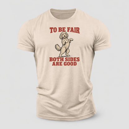Goldendoodle Dog Declarations Cotton T-Shirt – Sand