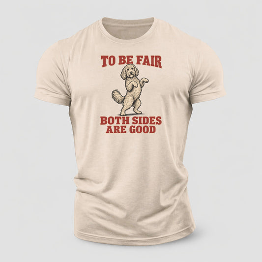 Goldendoodle Dog Declarations Cotton T-Shirt – Sand