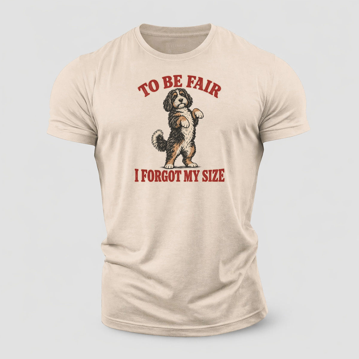 Bernedoodle Dog Declarations Cotton T-Shirt – Sand