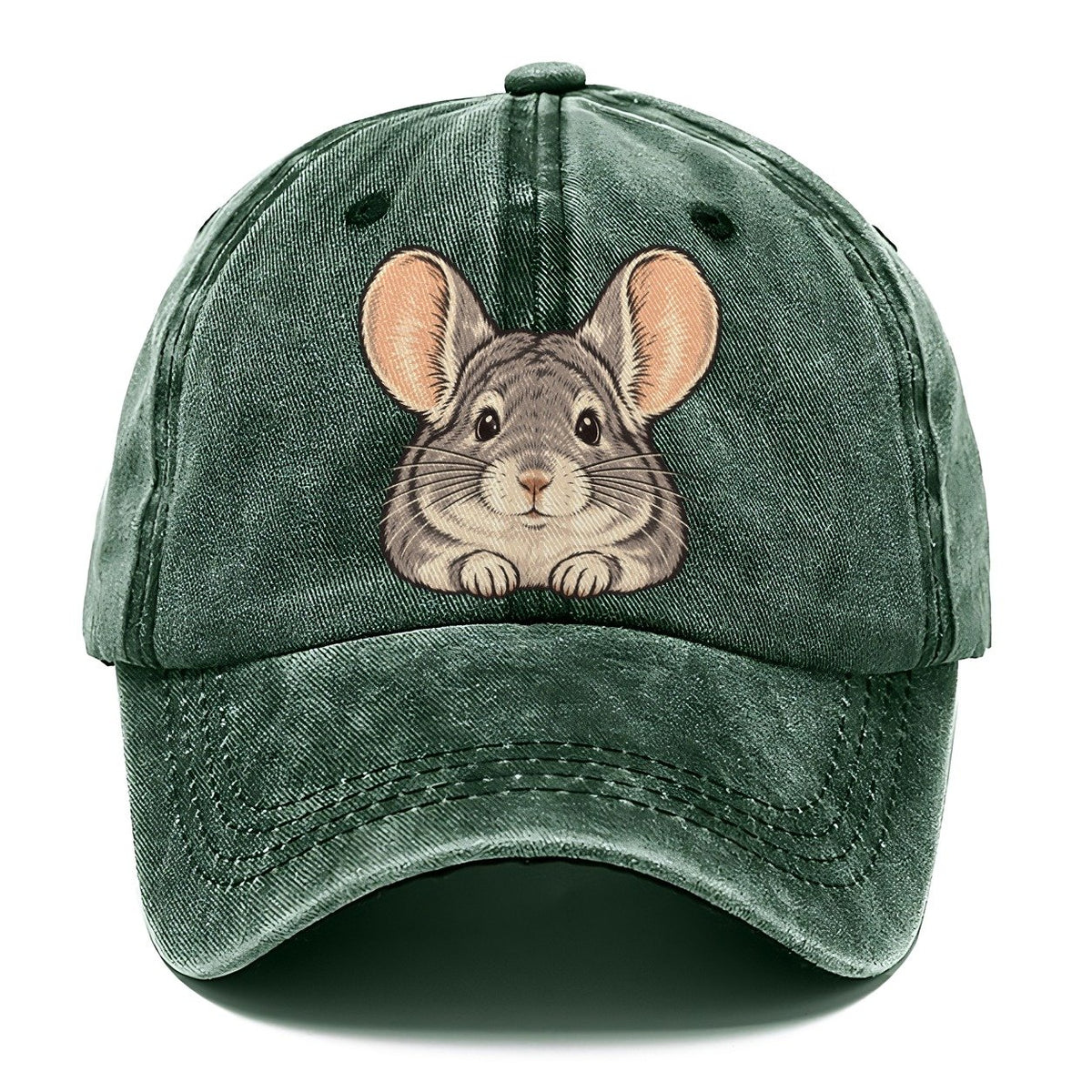 Chinchilla Big Ears Small Pet Logos Classic Cap – Forest Mist