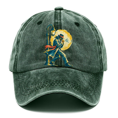 Man in Hat by Lamppost Classic Cap – Forest Mist