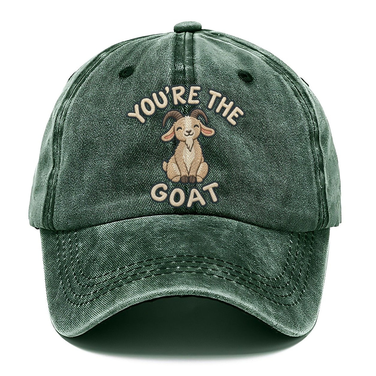 Goat Animal Puns Classic Cap – Forest Mist