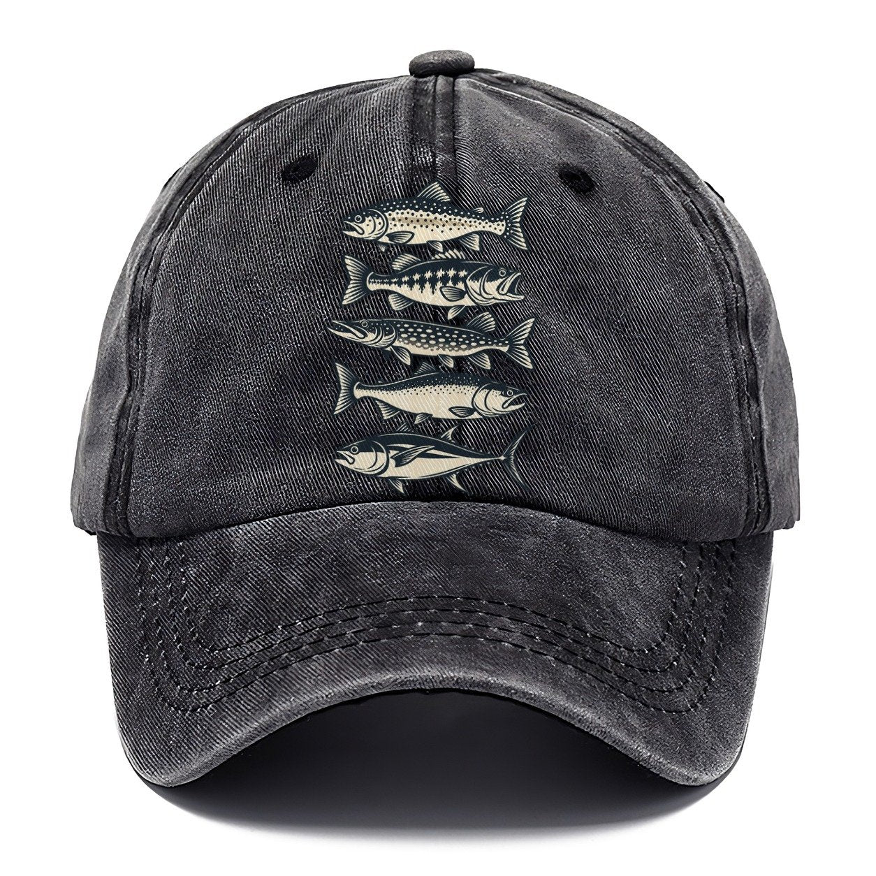 Fish School Stack Fishing Elegant Classic Cap – Graphite