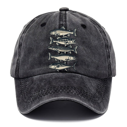 Fish School Stack Fishing Elegant Classic Cap – Graphite