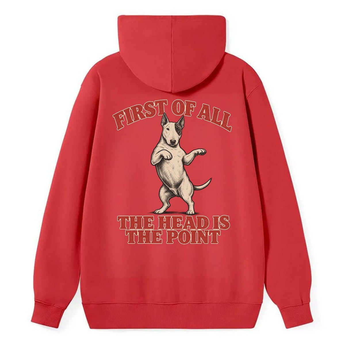 Bull Terrier Dog Declarations Classic Pullover Hoodie – Red