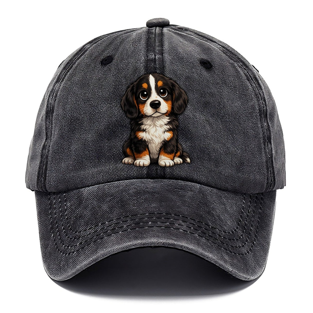 Bernese Mountain Dog Sitting Sweetheart Classic Cap – Graphite