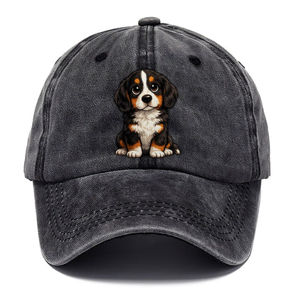 Bernese Mountain Dog Sitting Sweetheart Classic Cap – Graphite