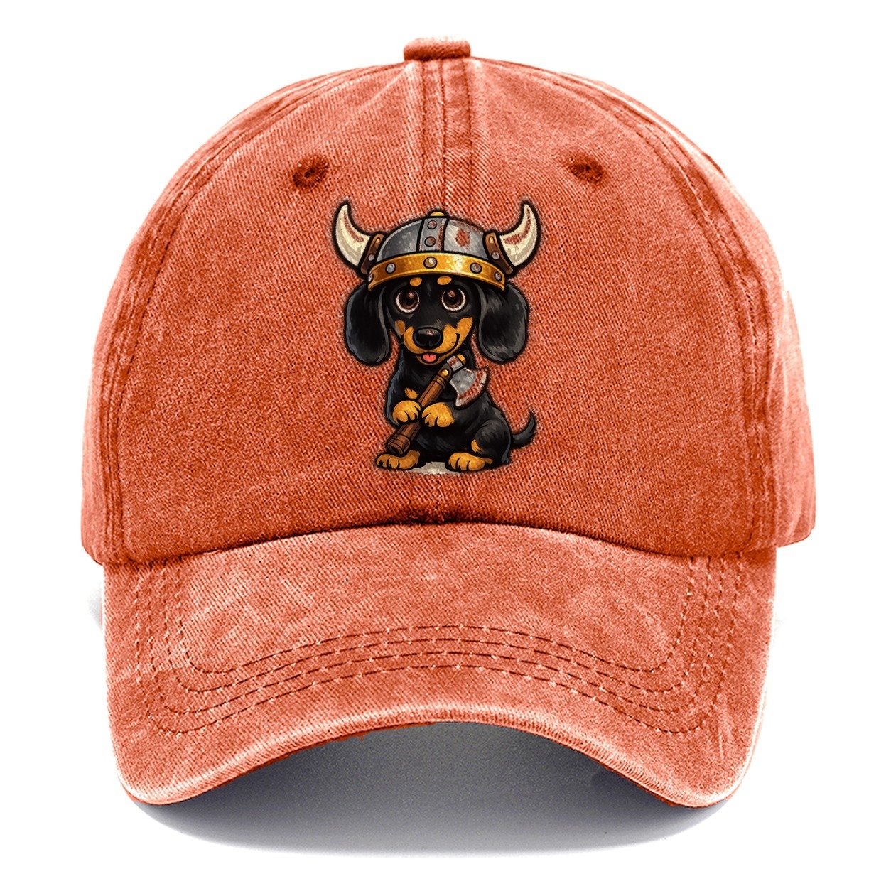 Dachshund Viking Warrior Classic Cap – Terracotta Clay