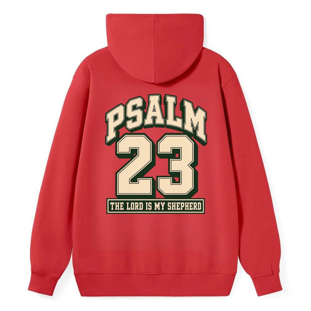 Psalm 23 Varsity Chapel Varsity Classic Pullover Hoodie – Red