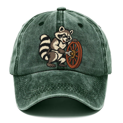 Raccoon Roadside Mechanic Sundown Familiars Classic Cap – Forest Mist