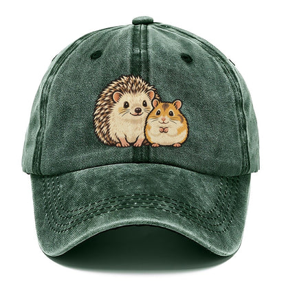Hedgehog And Hamster Small Pet Logos Classic Cap – Forest Mist
