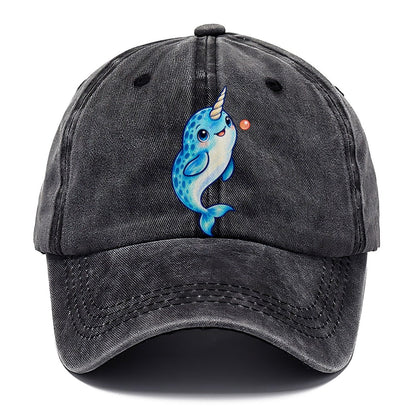 Narwhal Upward Swim Sea Sprite Classic Cap – Graphite
