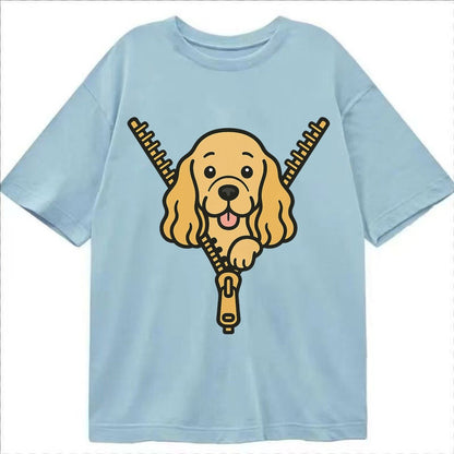 Cocker Spaniel Golden Or Buff Extremely Long Silky Ears Gent Classic T-shirt – Light Blue