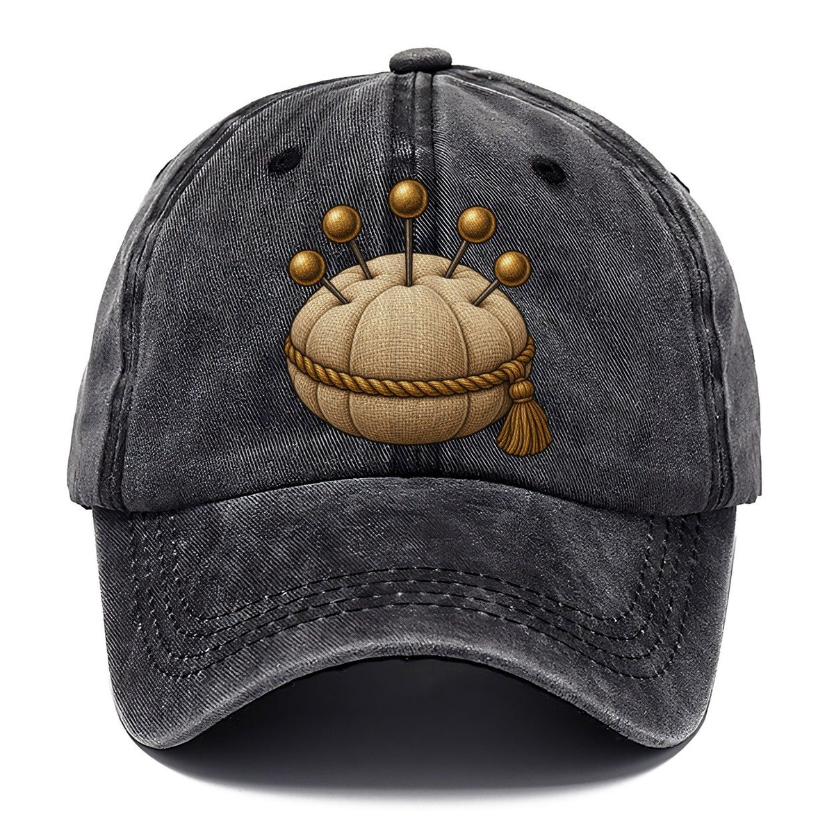 Pincushion And Pins Needlework Classic Cap – Graphite