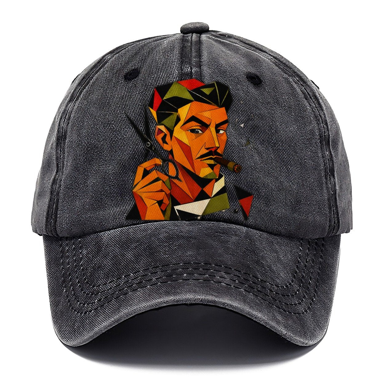 Barber Scissors Portrait Classic Cap – Graphite