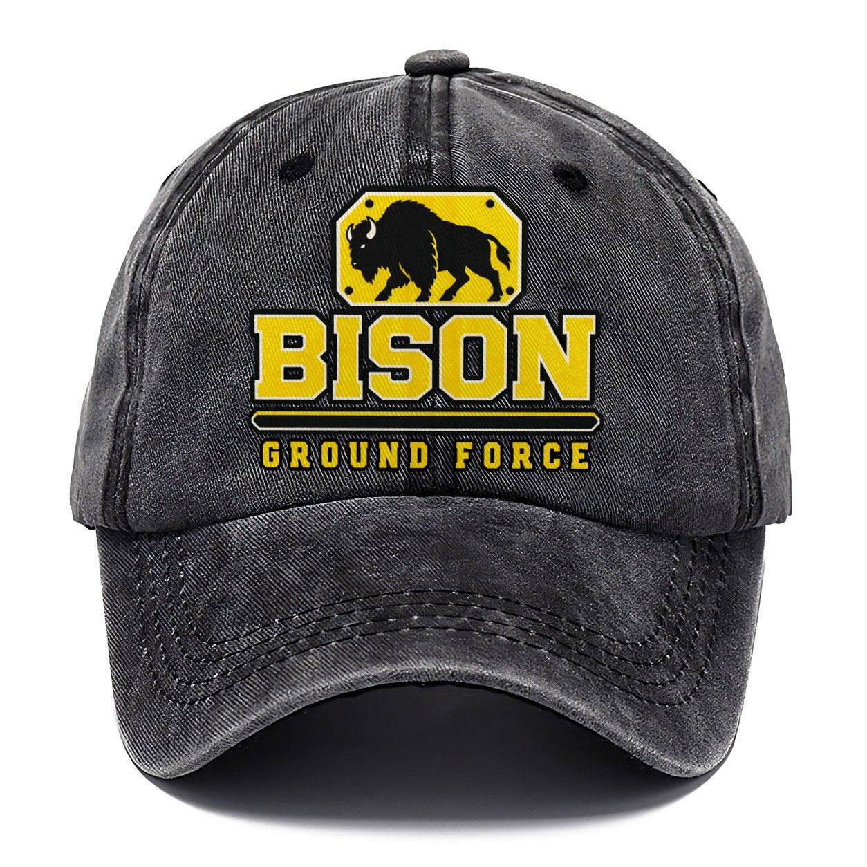 Bison Ground Force Heavy Duty Classic Cap – Graphite