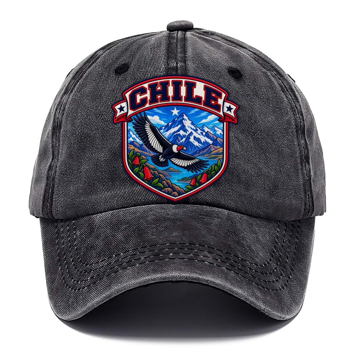 Chile Retro Badge Country Logos Classic Cap – Graphite