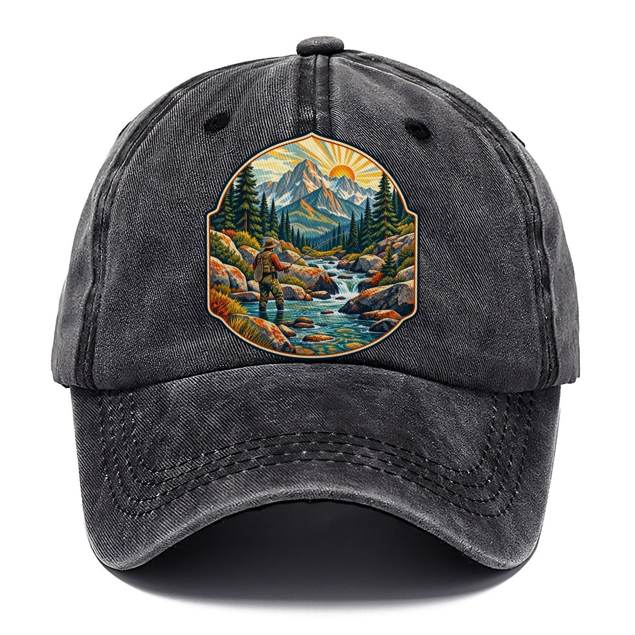 Mountain Creek Headwaters Fishing Club Classic Cap – Graphite