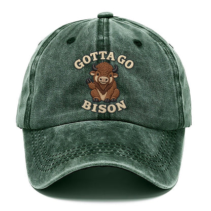 Bison Animal Puns Classic Cap – Forest Mist
