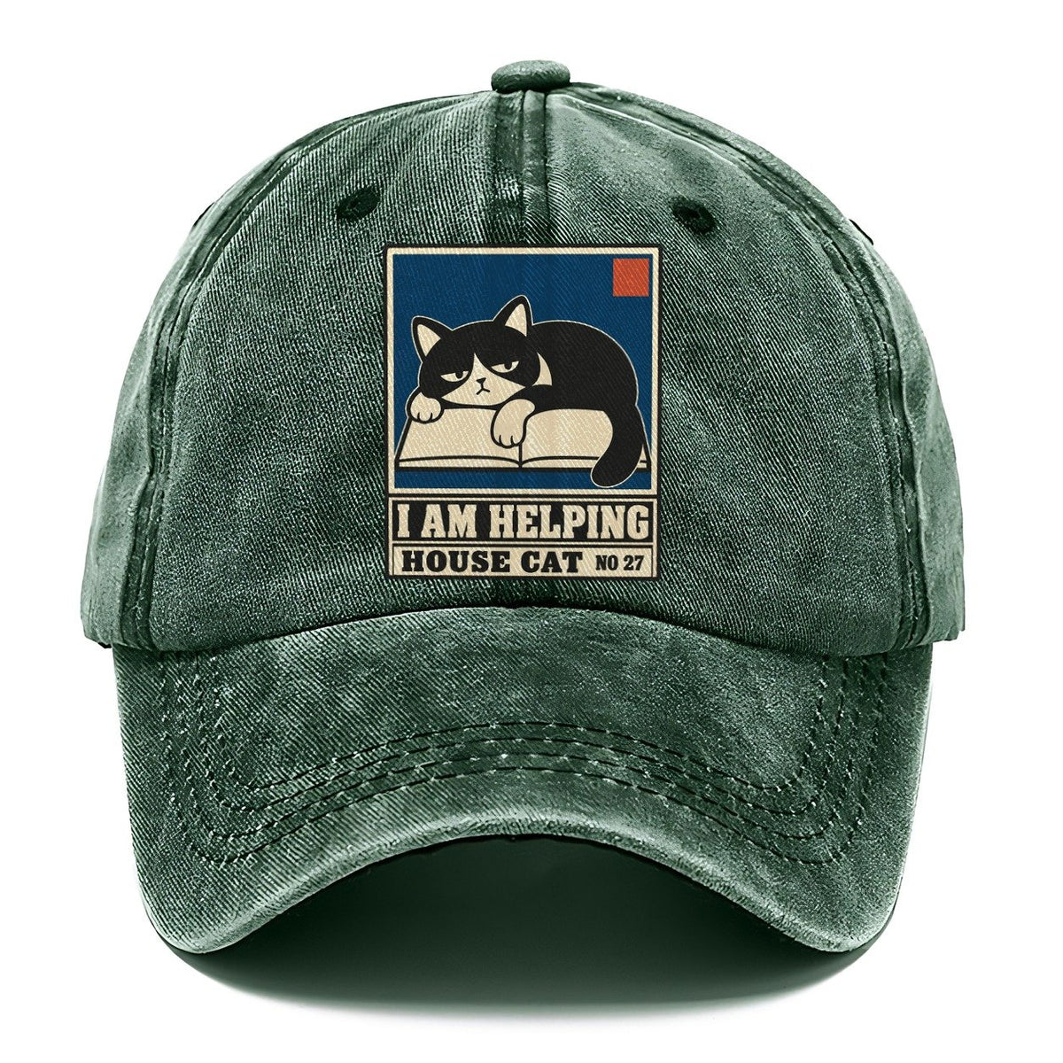 I Am Helping Neko Says No Classic Cap – Forest Mist