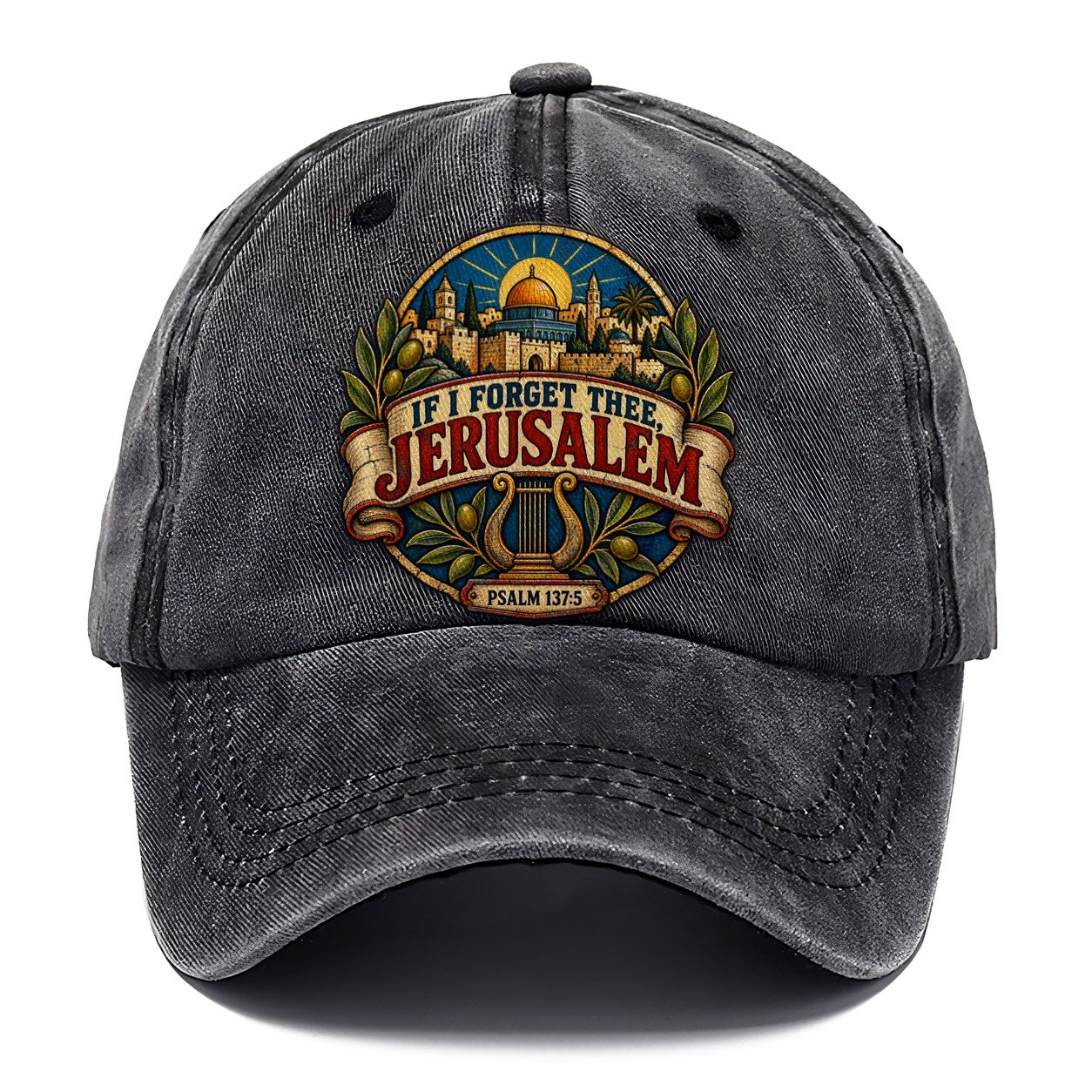 Psalm If I Forget Thee Jerusalem Classic Cap – Graphite