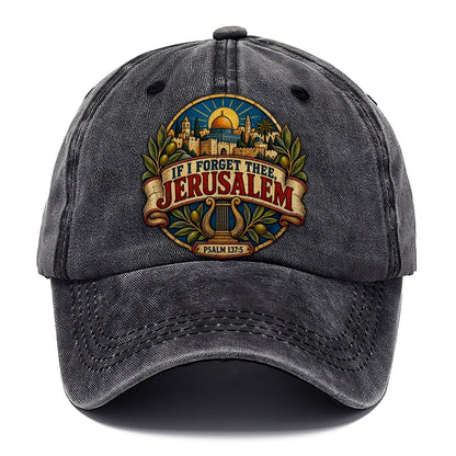 Psalm If I Forget Thee Jerusalem Classic Cap – Graphite