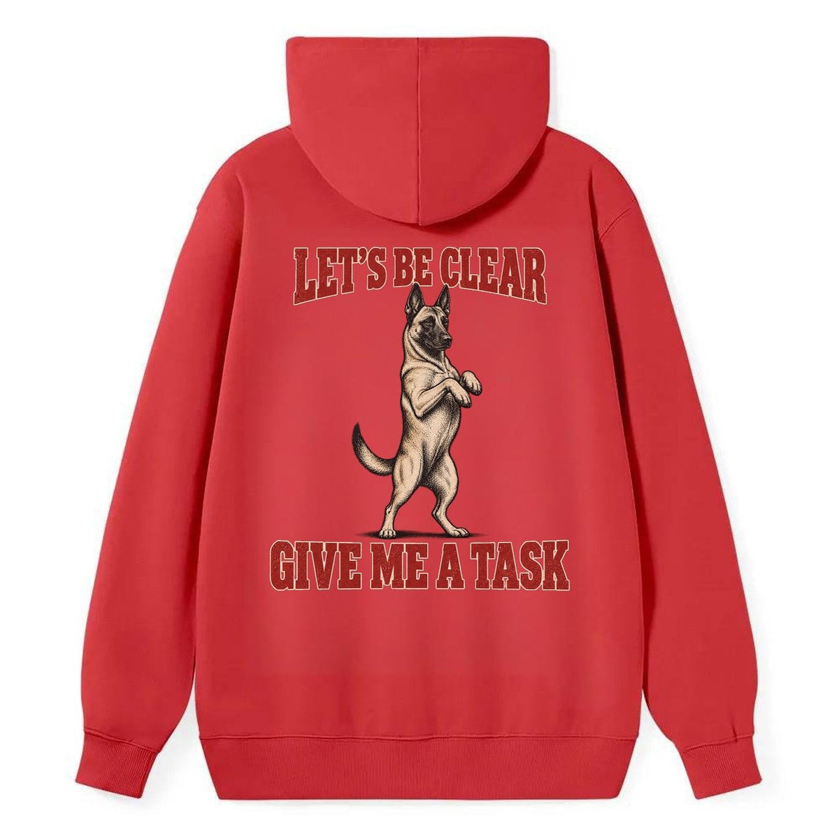 Belgian Malinois Dog Declarations Classic Pullover Hoodie – Red