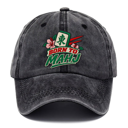 Born To Mahj Mahjong Game Night Classic Cap – Graphite
