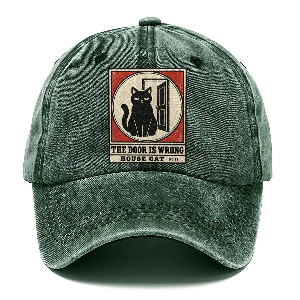 The Door Is Wrong Neko Says No Classic Cap – Forest Mist