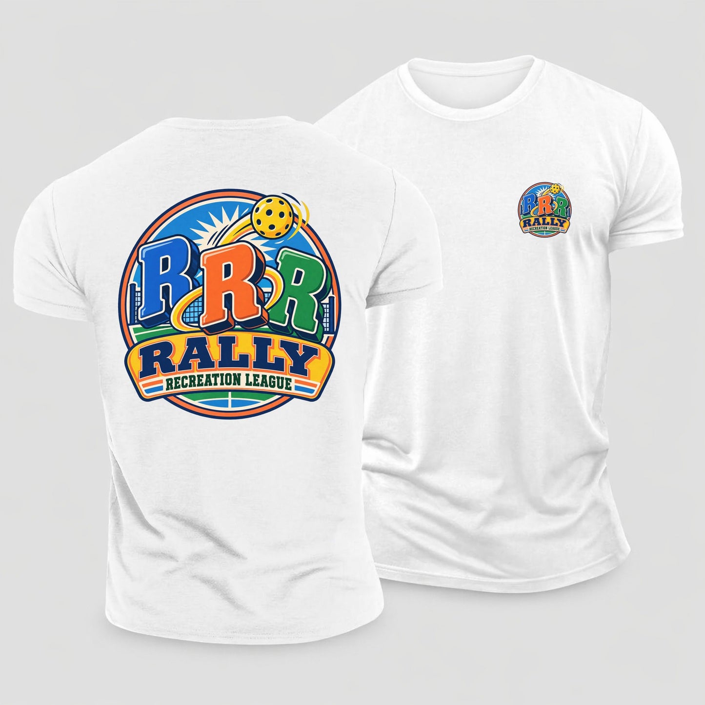 Rally Recreation League Pickleball Life Cotton T-Shirt – White