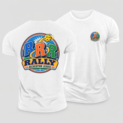 Rally Recreation League Pickleball Life Cotton T-Shirt – White