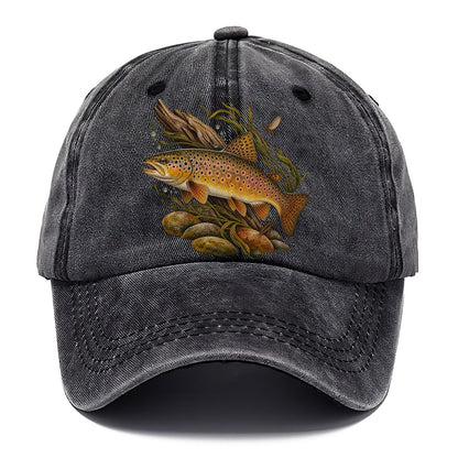 Brown Trout Specimen Study Fishing Club Classic Cap – Graphite
